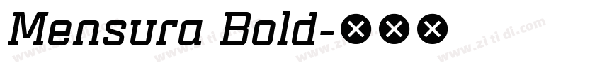 Mensura Bold字体转换